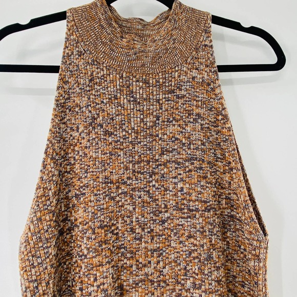 Madewell Pecan Marled Mockneck Sweater Tank Brown Warm Tones Size XL 16/18 - Picture 6 of 13